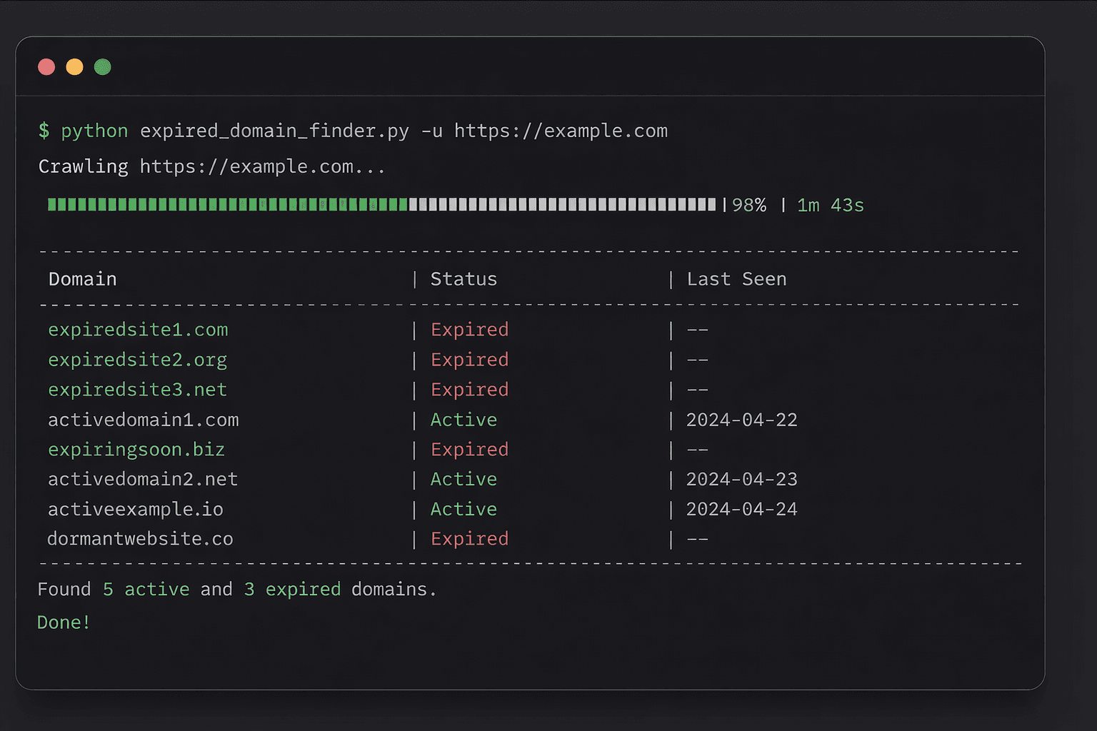 Expired Domain Finder